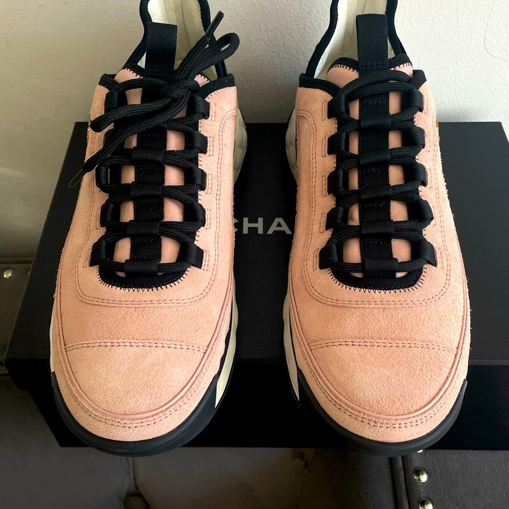 Chanel suede trainers sneakers authentic